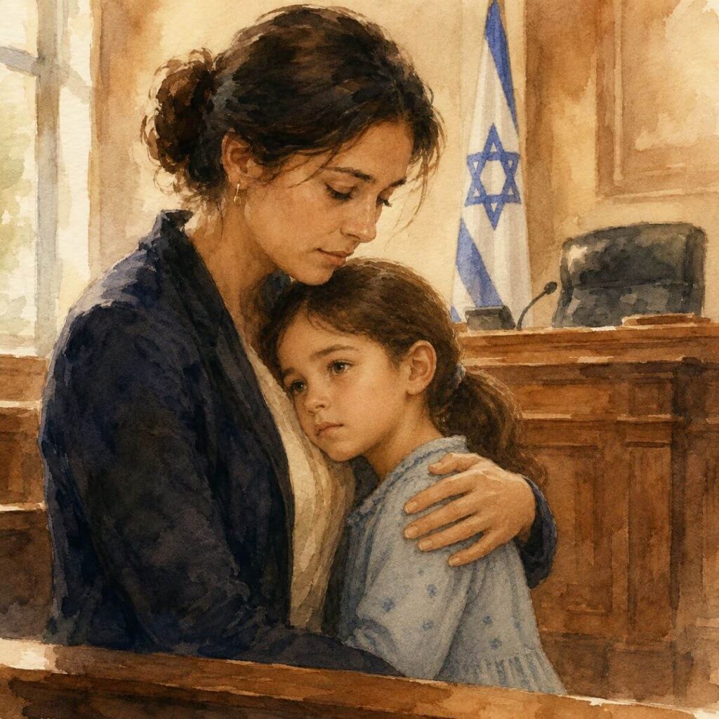 אם ובת מחובקות